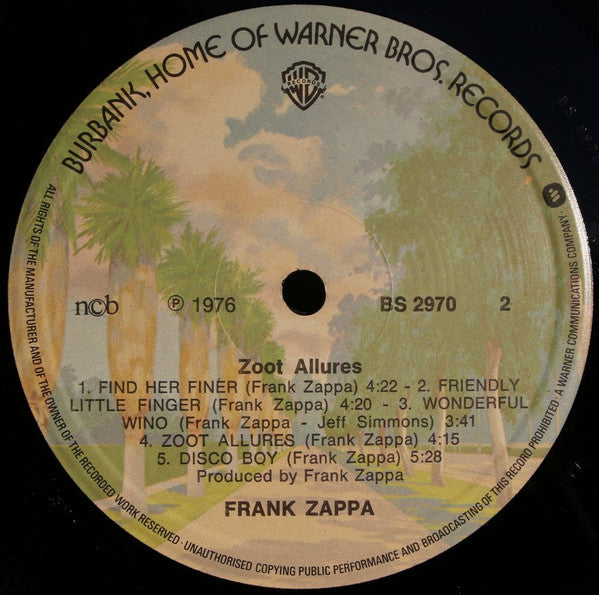 Zappa ~ Zoot Allures (Vinyl) - Djungel & Jazz