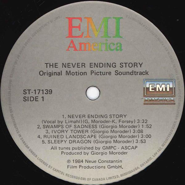 Klaus Doldinger And Giorgio Moroder ~ The NeverEnding Story (Original Motion Picture Soundtrack) (Vinyl) - Djungel & Jazz