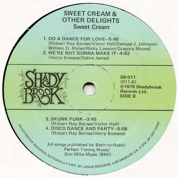 Sweet Cream ~ Sweet Cream & Other Delights (Vinyl) - Djungel & Jazz