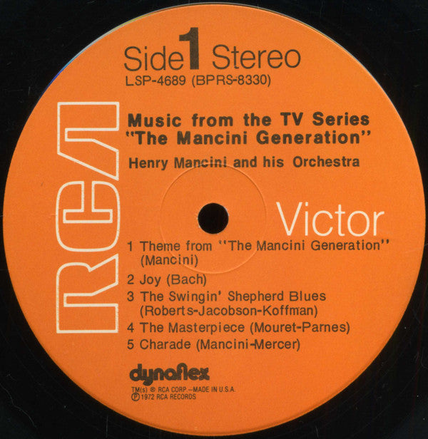 Henry Mancini And His Orchestra ~ Music From The TV Series "The Mancini Generation" (Vinyl) - Djungel & Jazz
