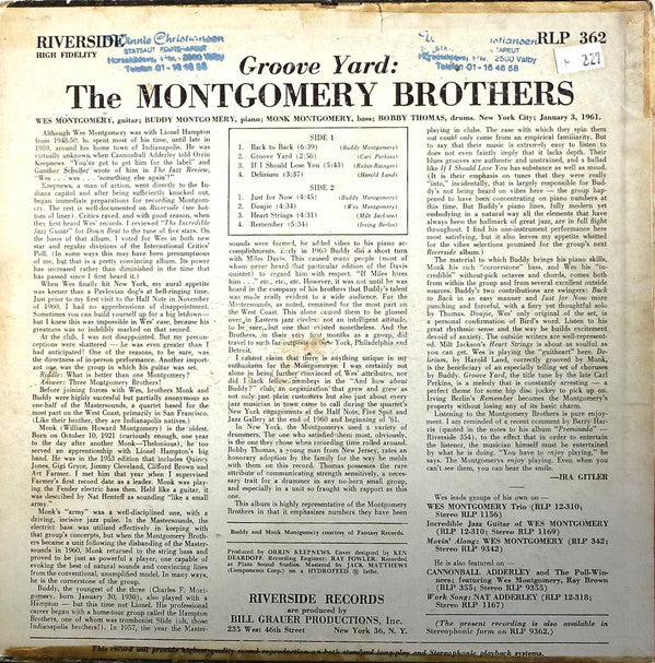 The Montgomery Brothers ~ Groove Yard (Vinyl) - Djungel & Jazz