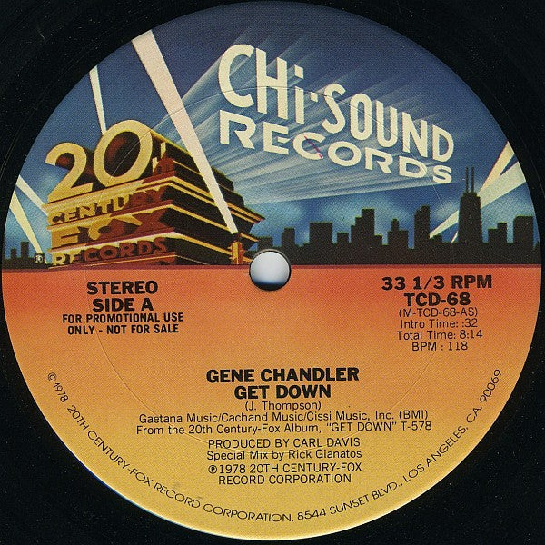 Gene Chandler : Get Down (12", Promo)