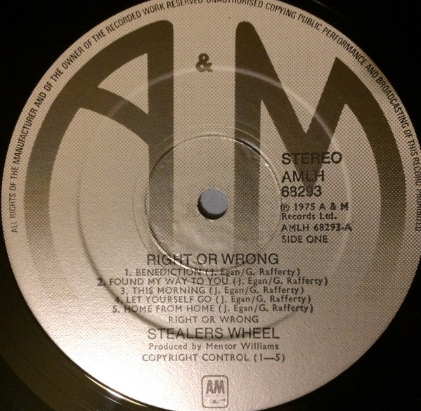 Stealers Wheel ~ Right Or Wrong (Vinyl) - Djungel & Jazz
