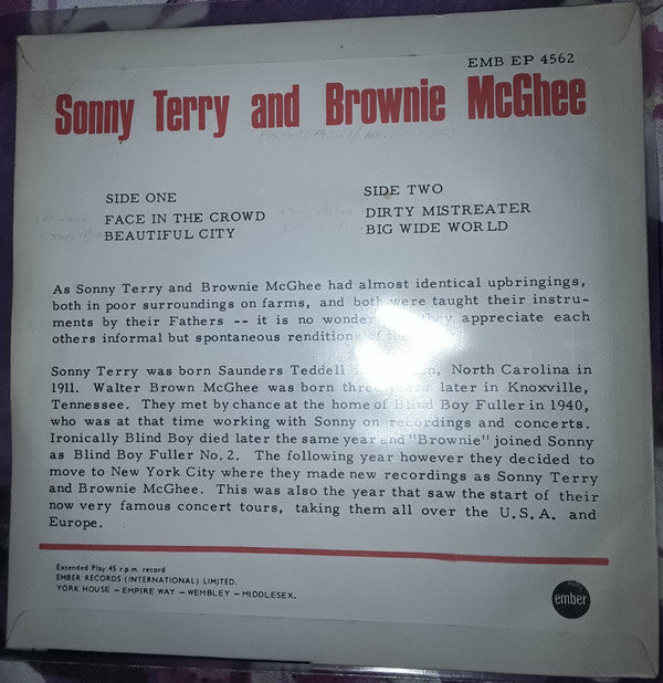 Sonny Terry & Brownie McGhee ~ Sonny Terry & Brownie McGhee (Vinyl) - Djungel & Jazz