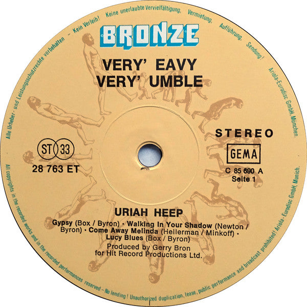 Uriah Heep : ...Very 'Eavy Very 'Umble... (LP, Album, RE)