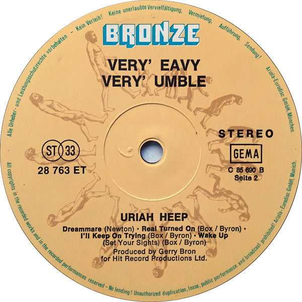 Uriah Heep : ...Very 'Eavy Very 'Umble... (LP, Album, RE)