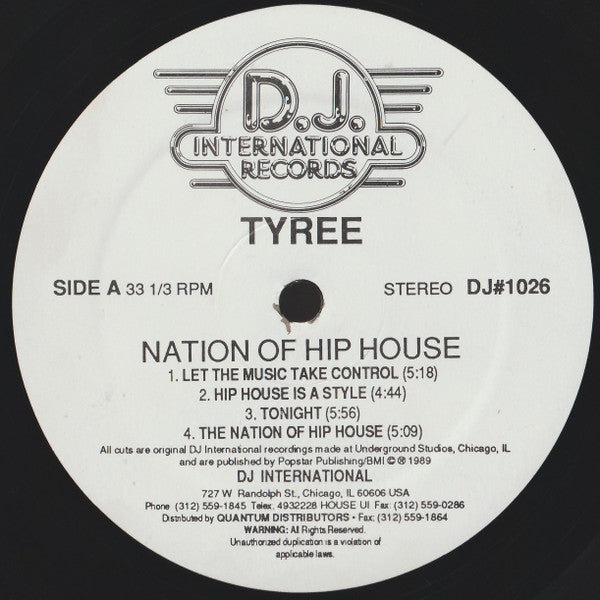 Tyree Cooper ~ Nation Of Hip House (Vinyl) - Djungel & Jazz