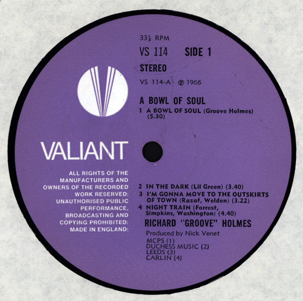 Richard "Groove" Holmes ~ A Bowl Of Soul (Vinyl) - Djungel & Jazz