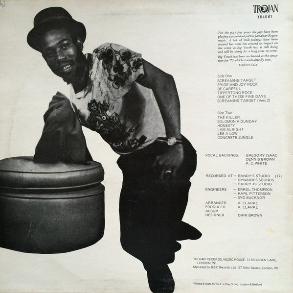 Big Youth : Screaming Target (LP, Album, RE, Orl)