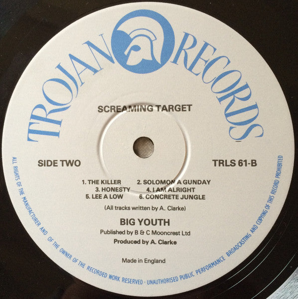 Big Youth : Screaming Target (LP, Album, RE, Orl)