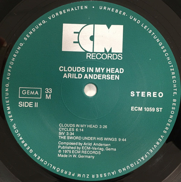 Arild Andersen ~ Clouds In My Head (Vinyl) - Djungel & Jazz