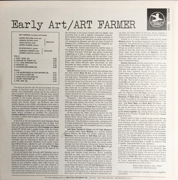 Art Farmer ~ Early Art (Vinyl) - Djungel & Jazz