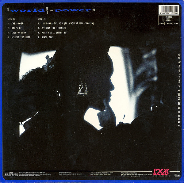 Snap! : World Power (LP, Album, Emb)
