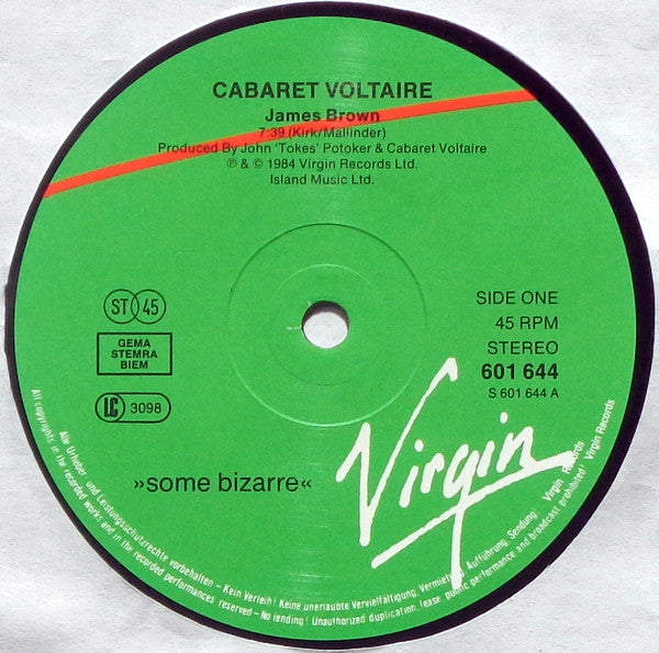 Cabaret Voltaire ~ James Brown (Vinyl) - Djungel & Jazz