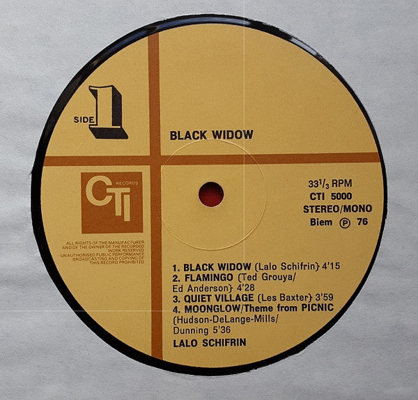 Lalo Schifrin : Black Widow (LP, Album, Gat)