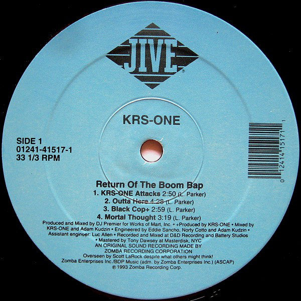 KRS-ONE : Return Of The Boom Bap (2xLP, Album)