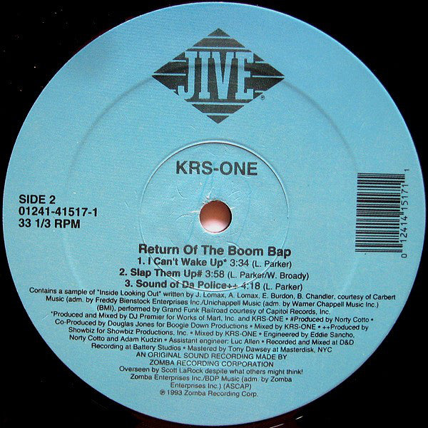 KRS-ONE ~ Return Of The Boom Bap (Vinyl) - Djungel & Jazz