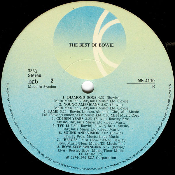 David Bowie : The Best Of Bowie (LP, Comp)