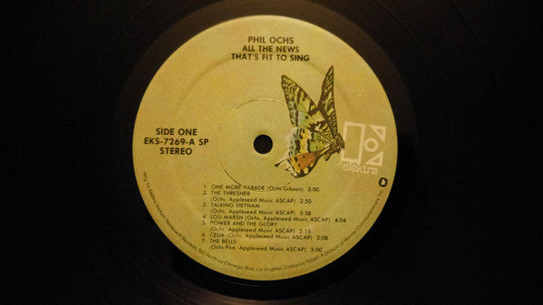 Phil Ochs : All The News That's Fit To Sing (LP, Album, RE, Spe)