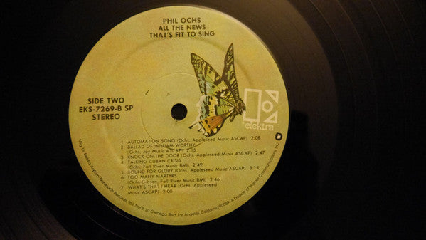 Phil Ochs : All The News That's Fit To Sing (LP, Album, RE, Spe)