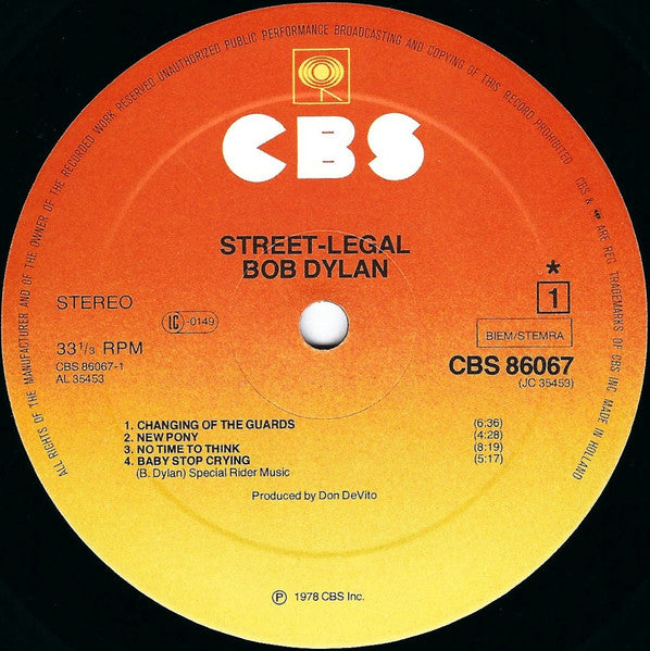 Bob Dylan ~ Street-Legal (Vinyl) - Djungel & Jazz