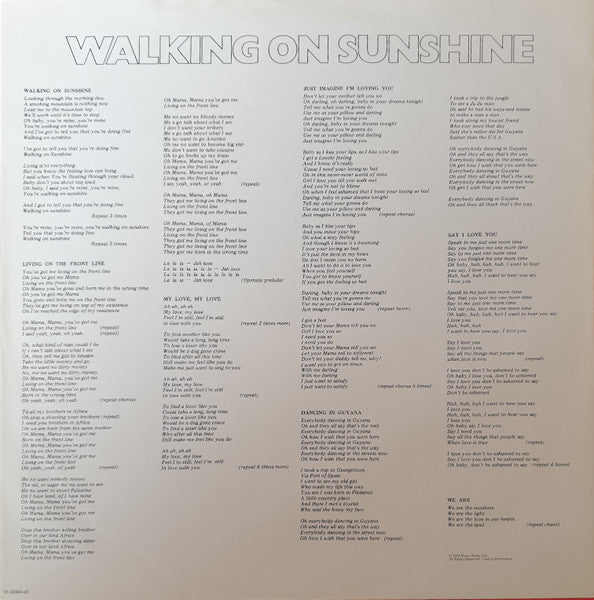 Eddy Grant ~ Walking On Sunshine (Vinyl) - Djungel & Jazz