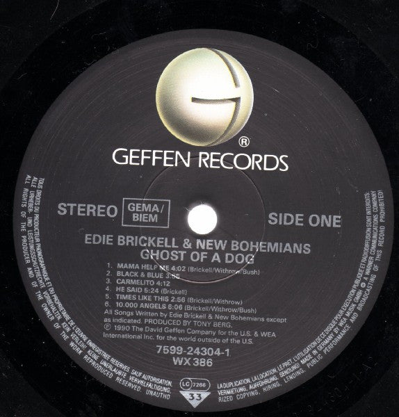 Edie Brickell & New Bohemians ~ Ghost Of A Dog (Vinyl) - Djungel & Jazz