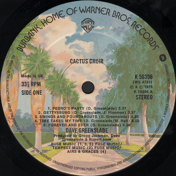 Dave Greenslade ~ Cactus Choir (Vinyl) - Djungel & Jazz