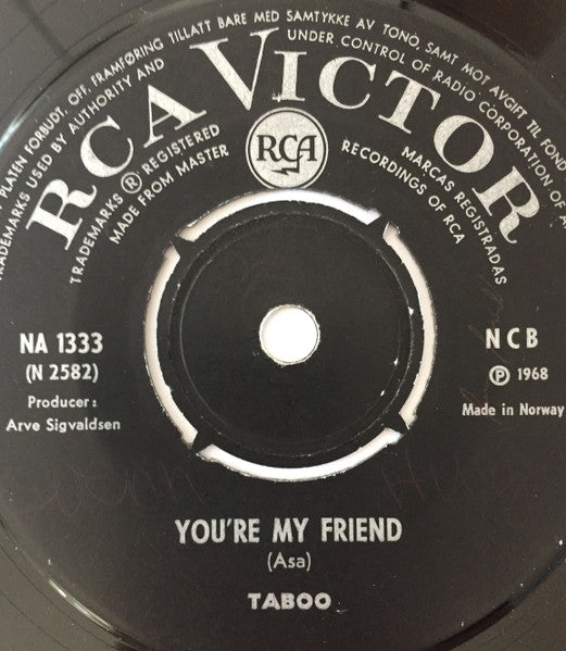 Taboo  ~ Vampire Tango / You're My Friend (Vinyl) - Djungel & Jazz