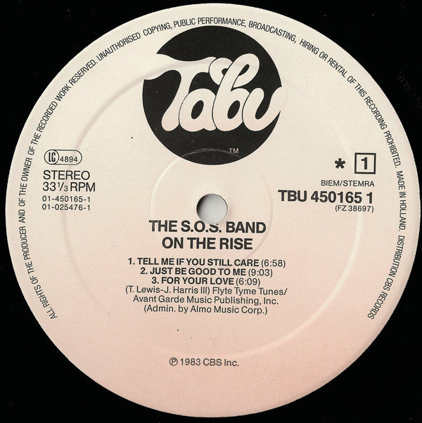 The S.O.S. Band ~ On The Rise (Vinyl) - Djungel & Jazz