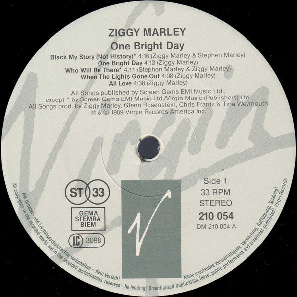 Ziggy Marley And The Melody Makers ~ One Bright Day (Vinyl) - Djungel & Jazz