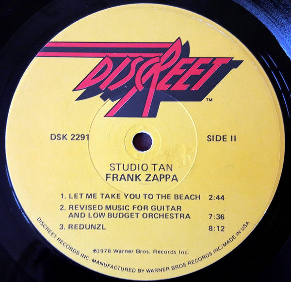 Frank Zappa ~ Studio Tan (Vinyl) - Djungel & Jazz