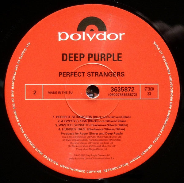 Deep Purple ~ Perfect Strangers (Vinyl) - Djungel & Jazz