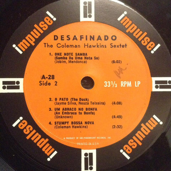Coleman Hawkins ~ Desafinado (Bossa Nova & Jazz Samba) (Vinyl) - Djungel & Jazz