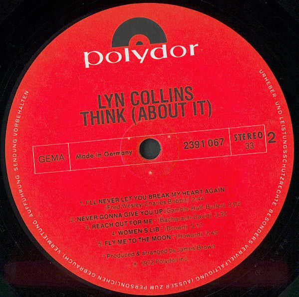 Lyn Collins ~ Think (About It) (Vinyl) - Djungel & Jazz