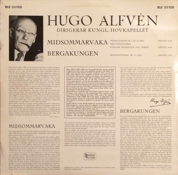 Hugo Alfvén, Kungliga Hovkapellet ~ Midsommarvaka, Bergakungen (Vinyl) - Djungel & Jazz