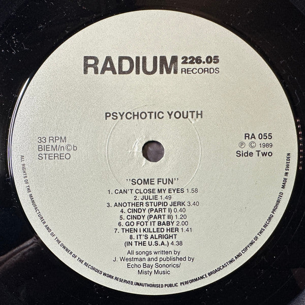 Psychotic Youth ~ Some Fun (Vinyl) - Djungel & Jazz