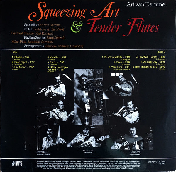 Art Van Damme ~ Squeezing Art & Tender Flutes (Vinyl) - Djungel & Jazz