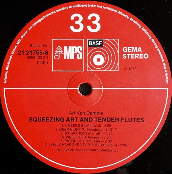 Art Van Damme ~ Squeezing Art & Tender Flutes (Vinyl) - Djungel & Jazz
