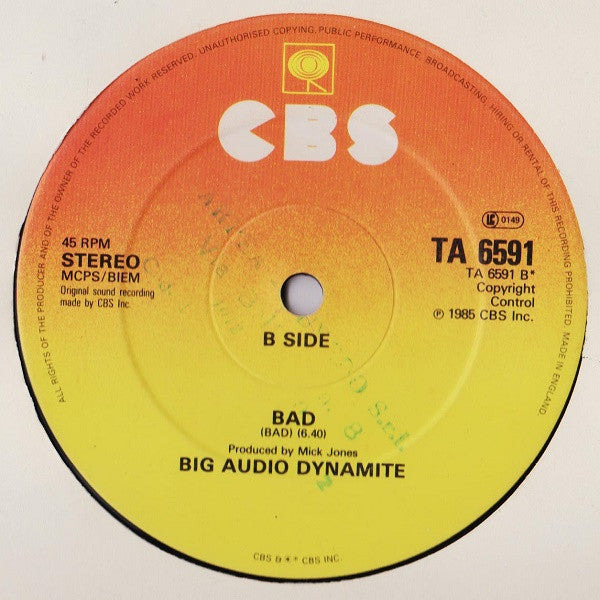 Big Audio Dynamite : The Bottom Line (12", Single)