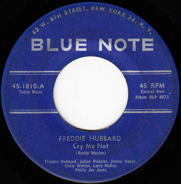 Freddie Hubbard : Cry Me Not / Osie Mae (7", Single)