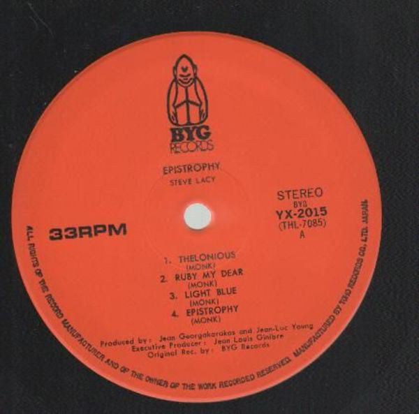 Steve Lacy ~ Epistrophy (Vinyl) - Djungel & Jazz