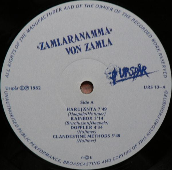 Von Zamla ~ Zamlaranamma (Vinyl) - Djungel & Jazz