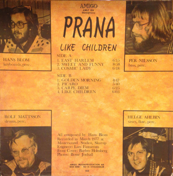 Prana  ~ Like Children (Vinyl) - Djungel & Jazz