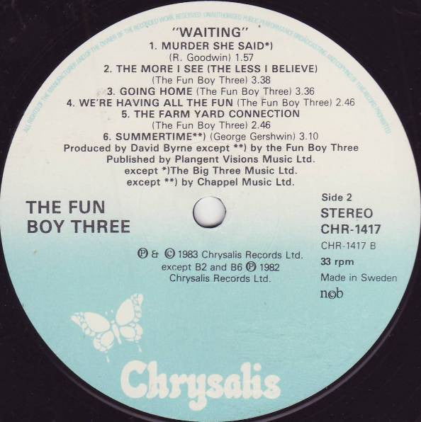 Fun Boy Three : Waiting (LP, Album)