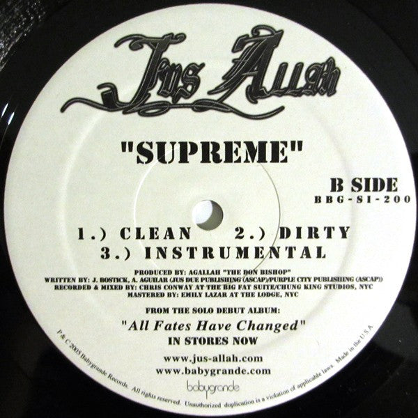 Jus Allah ~ G-O-D / Supreme (Vinyl) - Djungel & Jazz