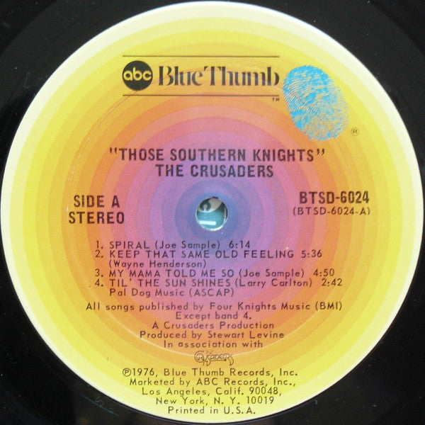 The Crusaders ~ Those Southern Knights (Vinyl) - Djungel & Jazz