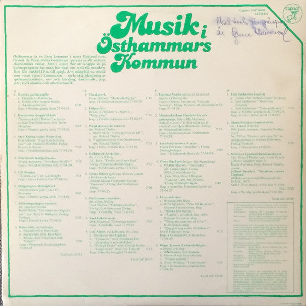 Various ~ Musik I Östhammars Kommun (Vinyl) - Djungel & Jazz