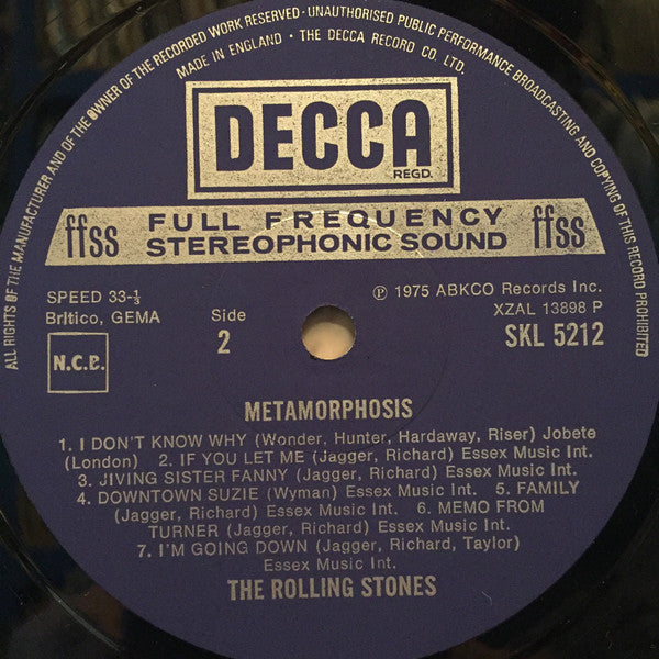The Rolling Stones ~ Metamorphosis (Vinyl) - Djungel & Jazz