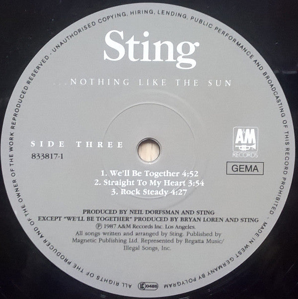Sting ~ ...Nothing Like The Sun (Vinyl) - Djungel & Jazz